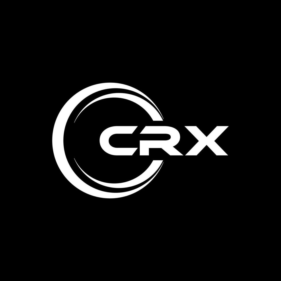 CRX letter logo design in illustration. Vector logo, calligraphy designs for logo, Poster, Invitation, etc.