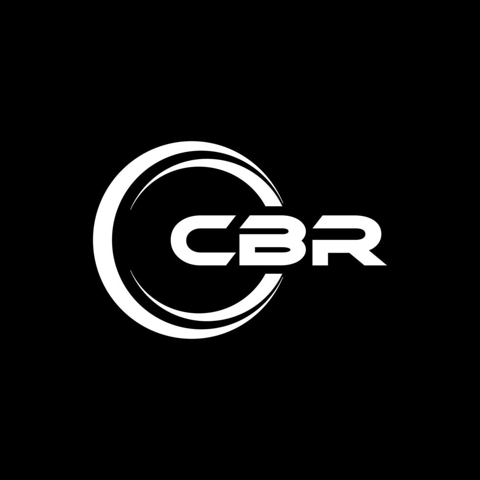 CBR letter logo design in illustration. Vector logo, calligraphy designs for logo, Poster, Invitation, etc.