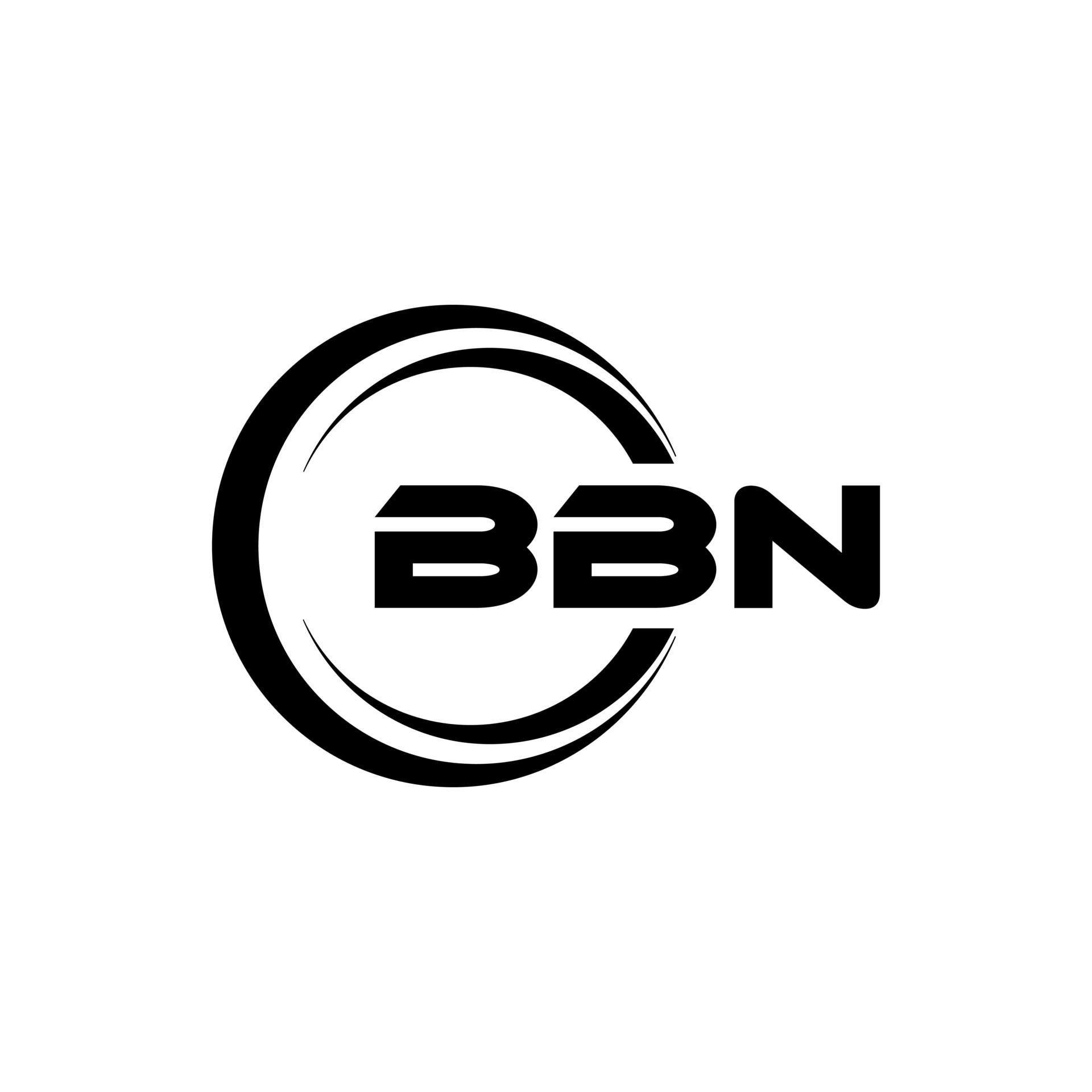 bbn letra logo diseño en ilustración. vector logo, caligrafía diseños