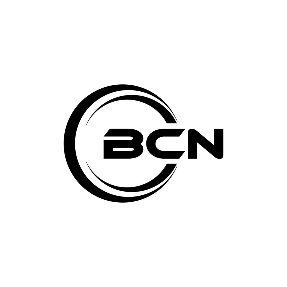 diseño del logotipo de la letra bcn en la ilustración. logotipo vectorial, diseños de caligrafía para logotipo, afiche, invitación, etc. vector