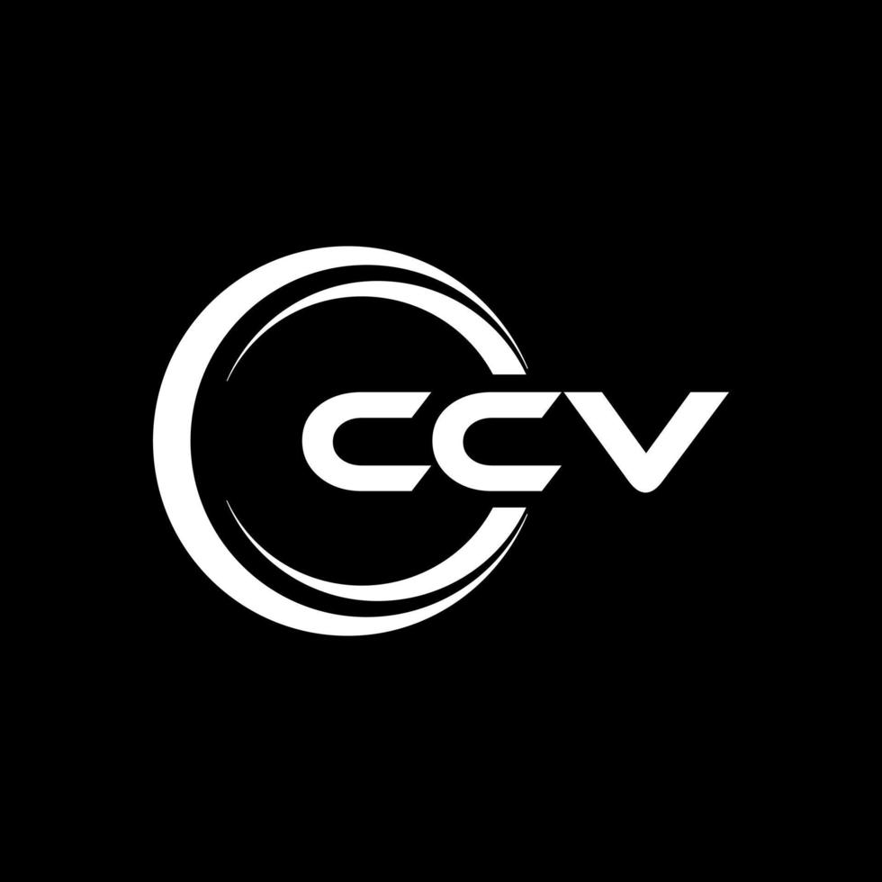 ccv letra logo diseño en ilustración. vector logo, caligrafía diseños para logo, póster, invitación, etc.