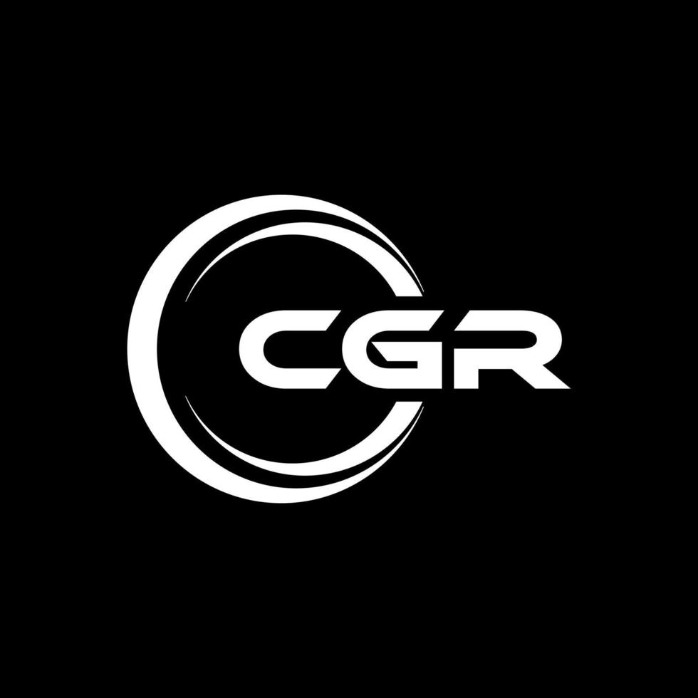 CGR letter logo design in illustration. Vector logo, calligraphy designs for logo, Poster, Invitation, etc.
