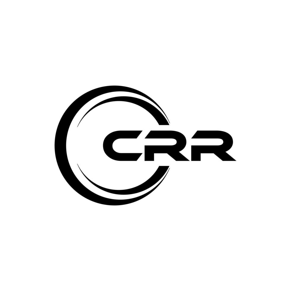CRR letter logo design in illustration. Vector logo, calligraphy designs for logo, Poster, Invitation, etc.
