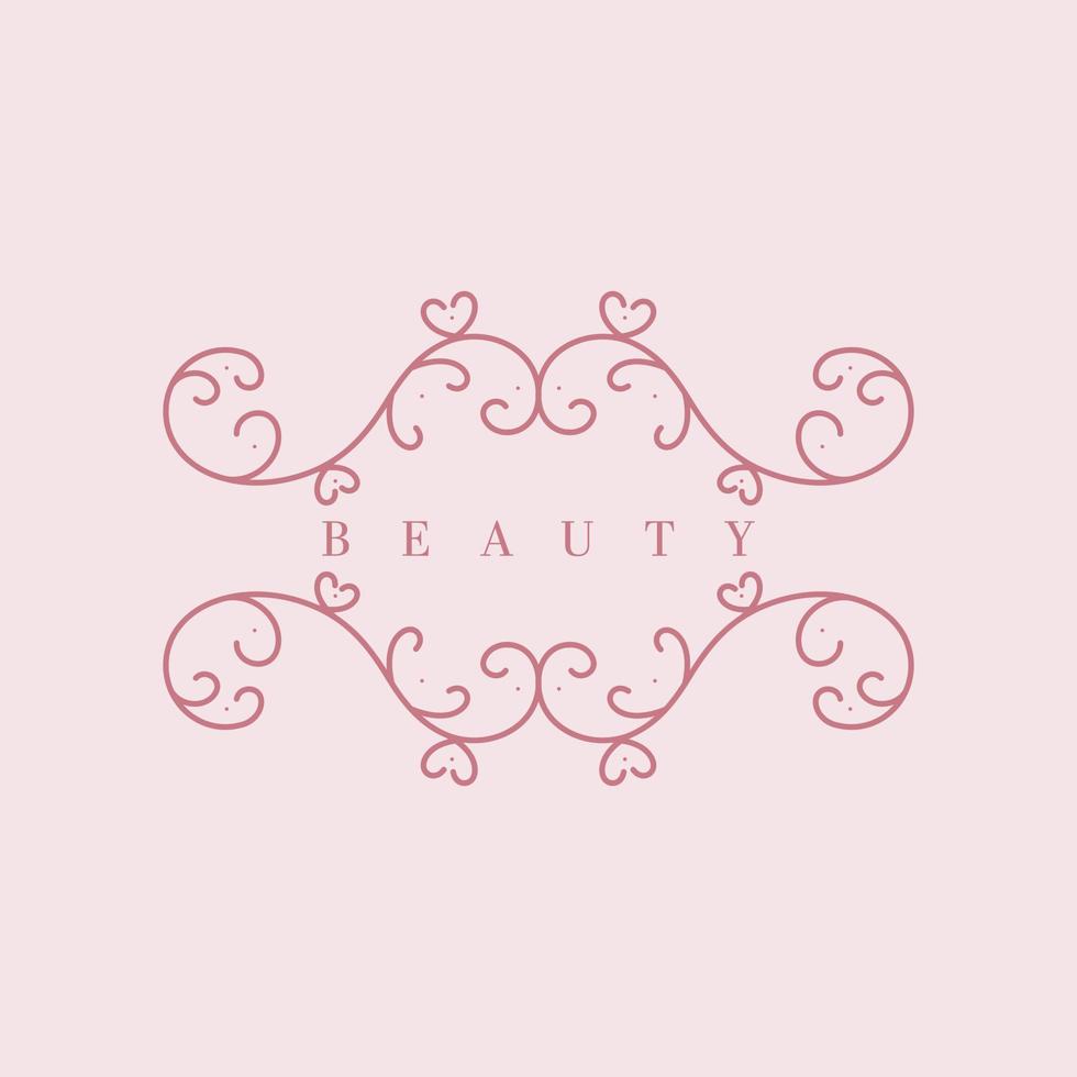 Simple flower vector logo design. Floral logo design for beauty industry.
