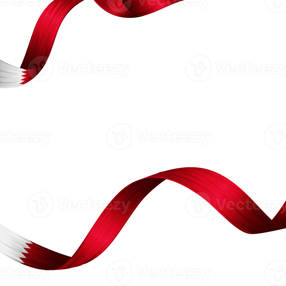 Ribbon with bahrain flag color 3d png