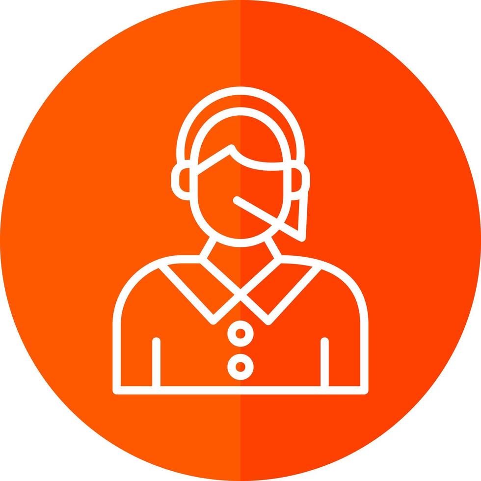 Call Center Agent Vector Icon Design