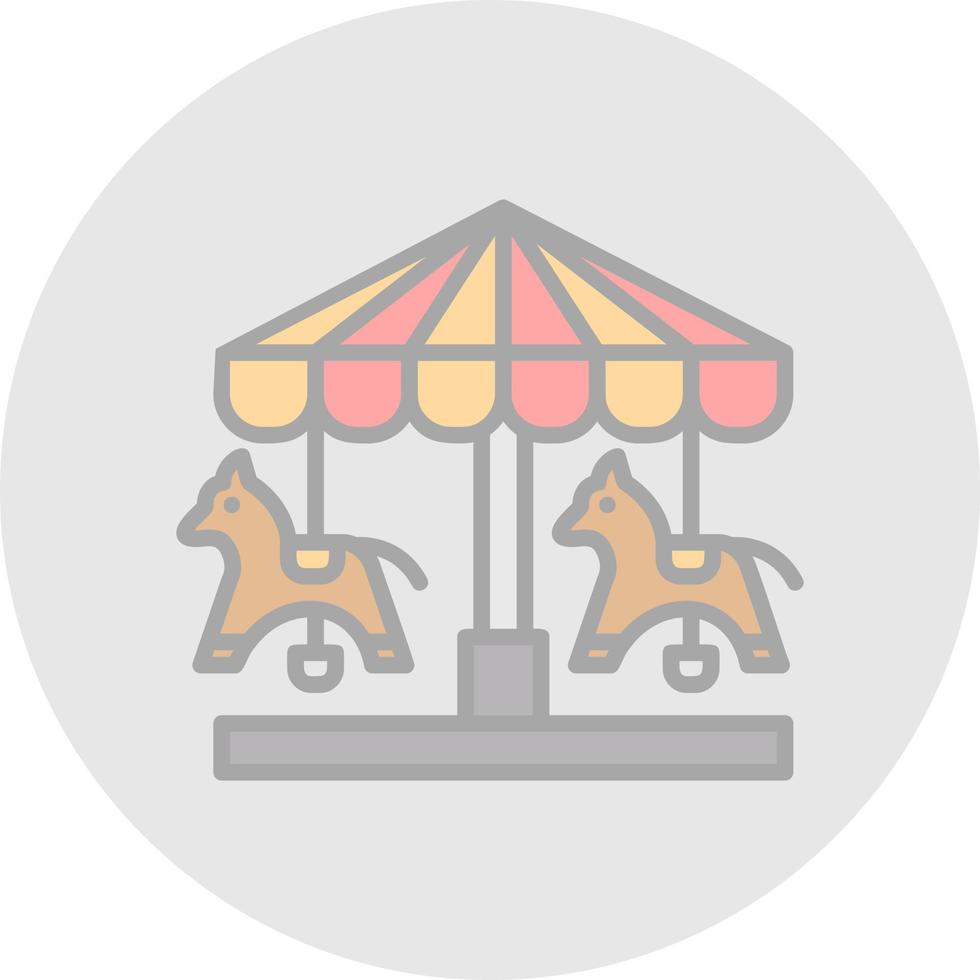 Merry Go Round Vector Icon Design