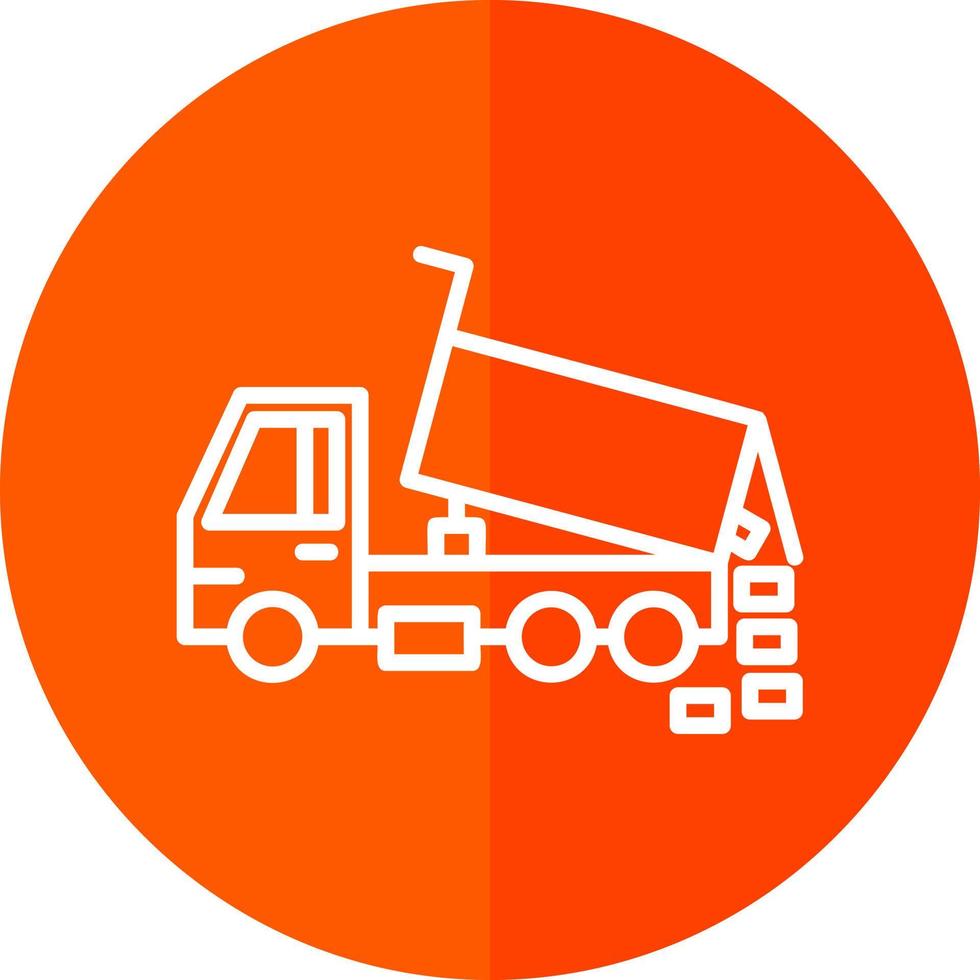 Dumper Truck Vector Icon Design