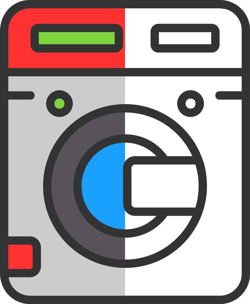 Washing Machine Vector Icon Design