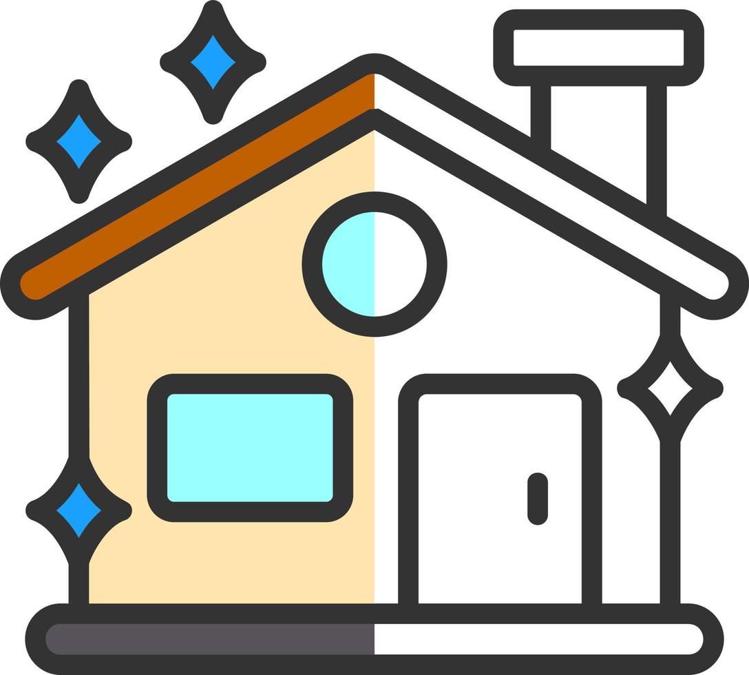 Clean House Vector Icon Design