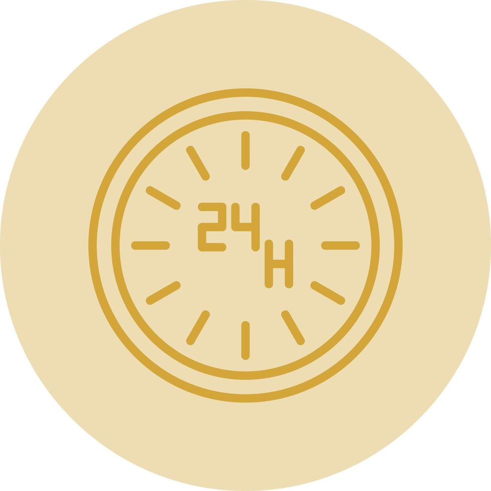 Diseño de icono de vector de 24 horas