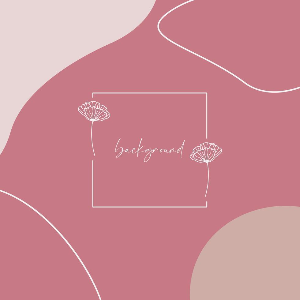 Trendy abstract square templates with leaves, flowers and geometric shapes. Good for social media posts, mobile apps, banner designs and online promotions and adverts. Abstract vector background.