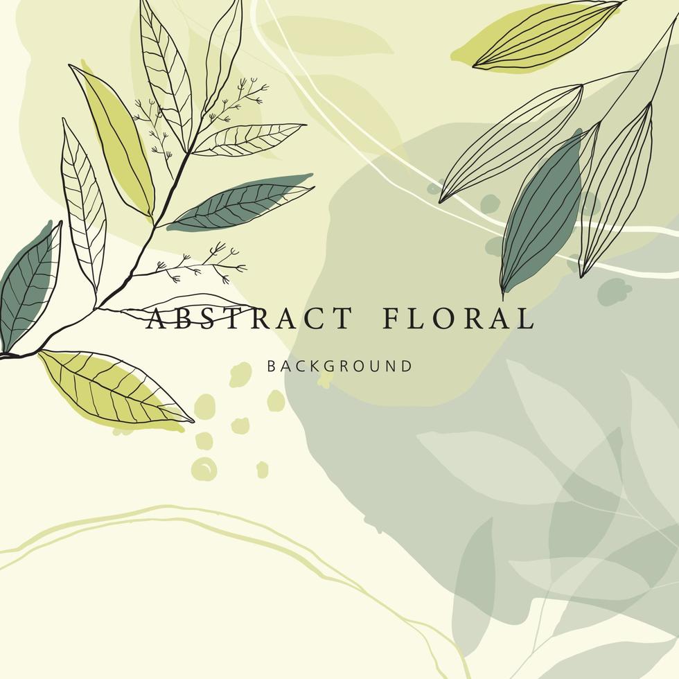 Botanical wall art vector background