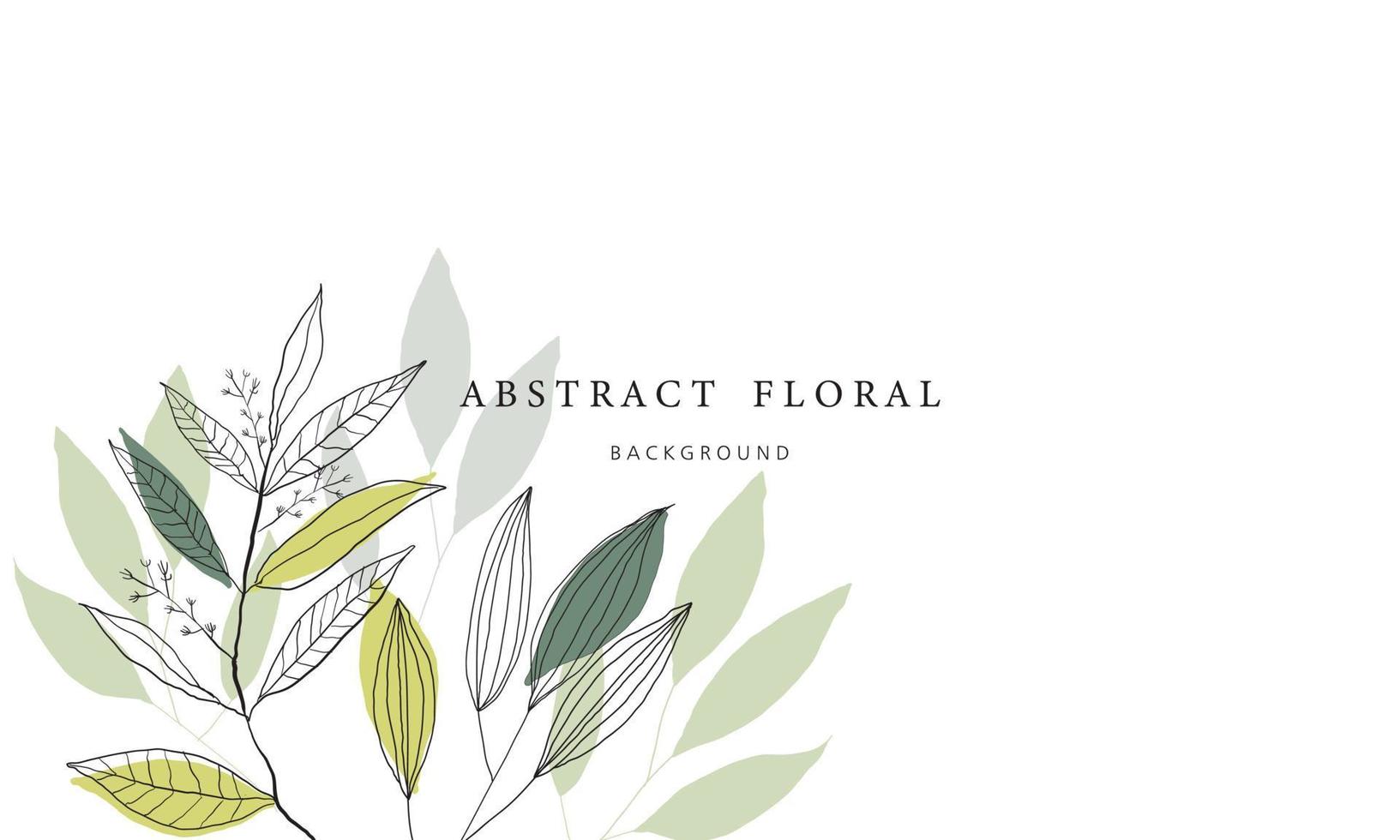 Botanical wall art vector background