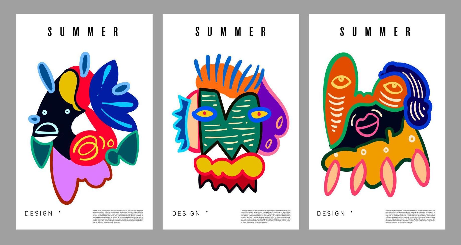 Vector Colorful Ethnic Art and Design illustration for Summer Festival Background