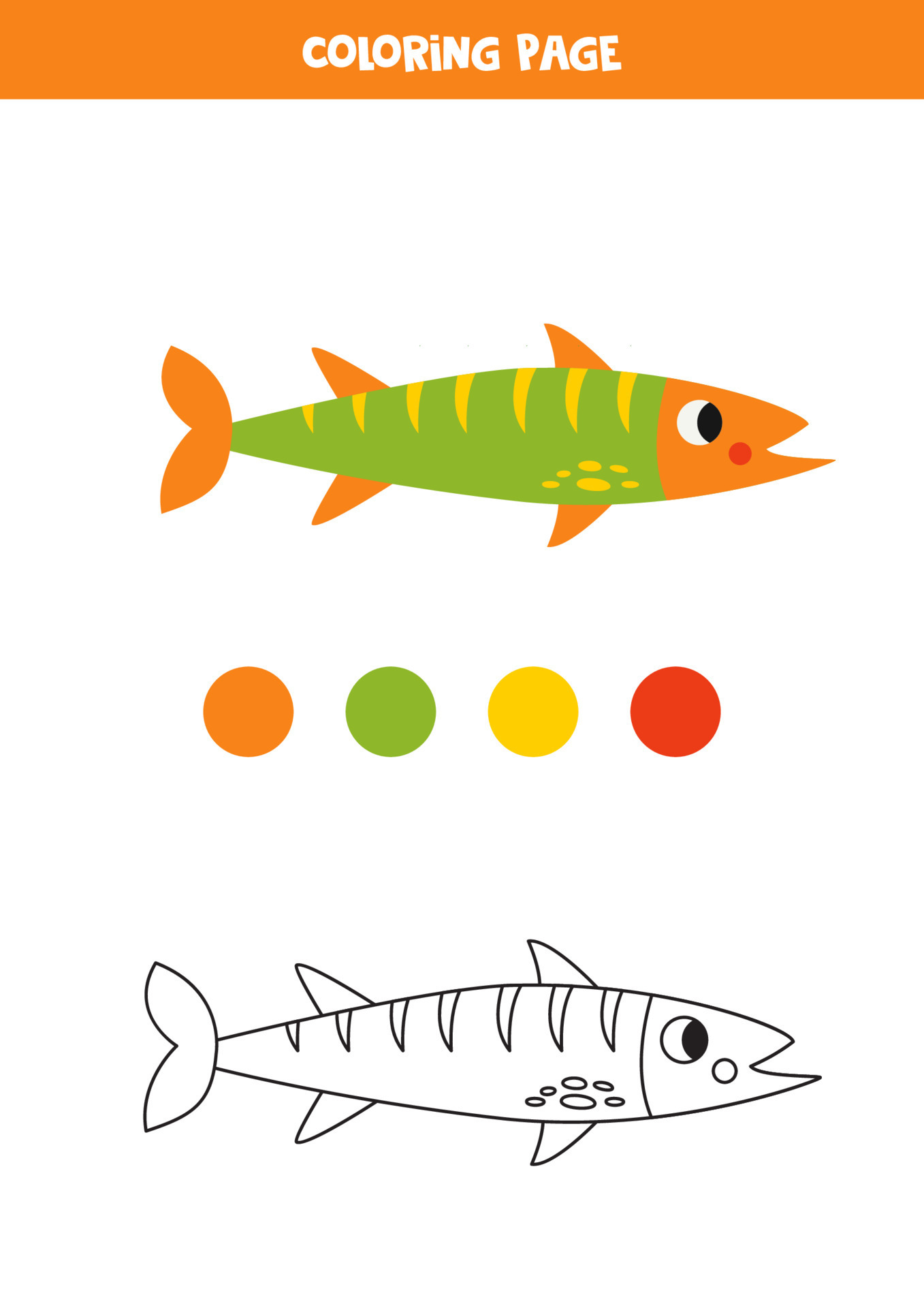 color-cute-barracuda-fish-worksheet-for-kids-21002265-vector-art-at