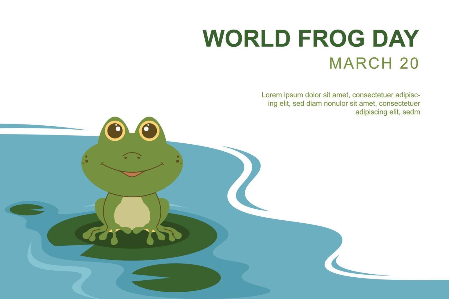 World Frog Day background. vector