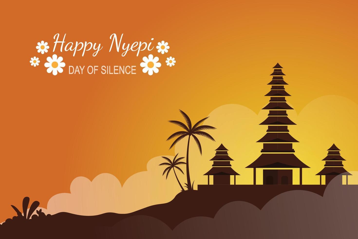 Balis day of silence background. vector