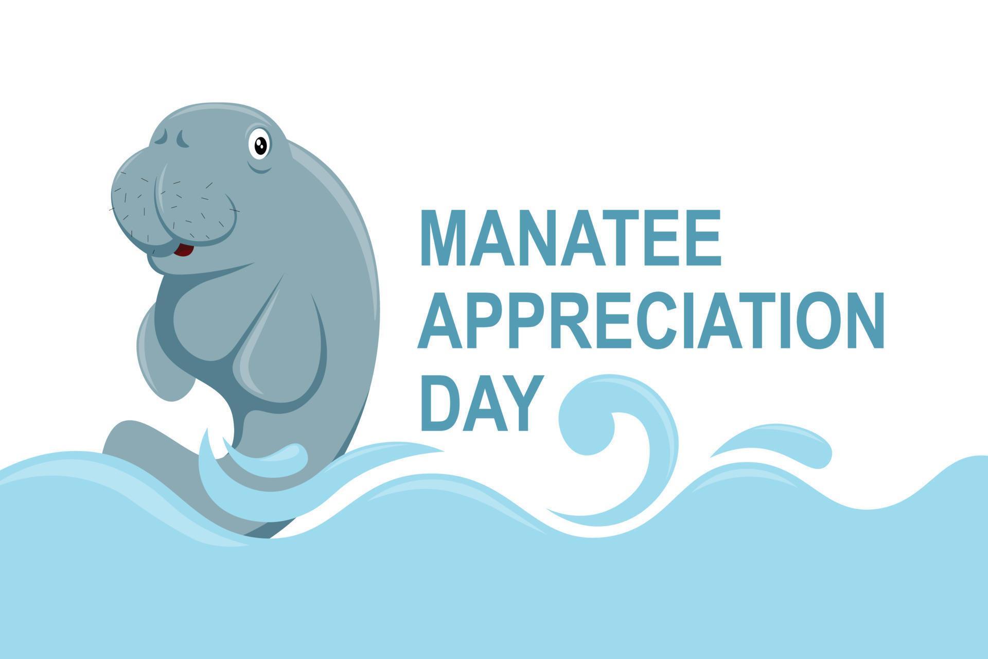 Manatee Appreciation Day background. 21002313 Vector Art at Vecteezy