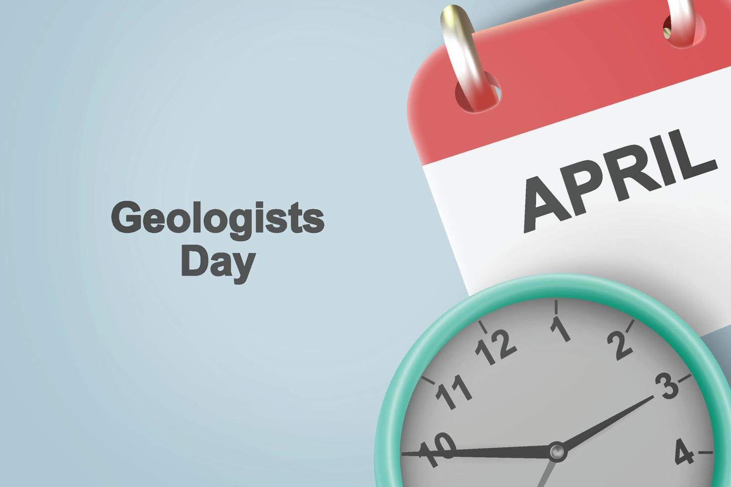 Geologists Day background. vector