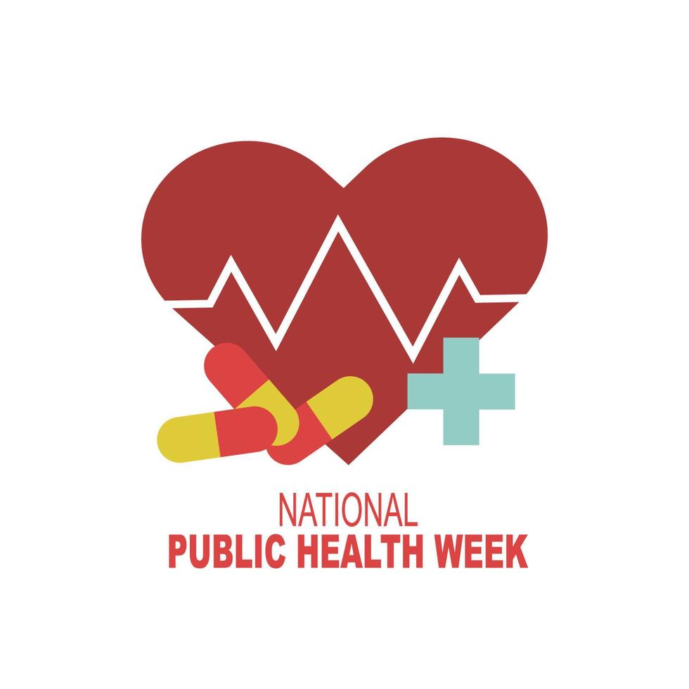 National Public Health Week background. vector