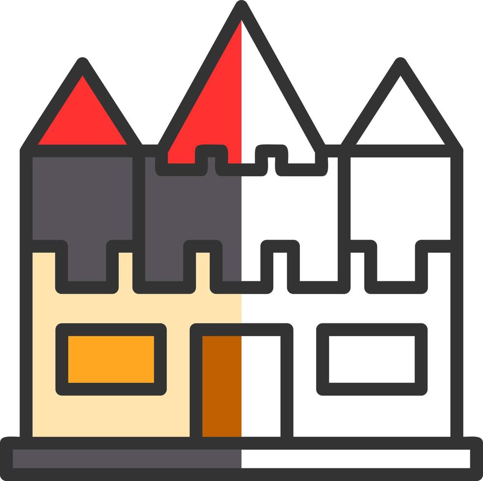 diseño de icono de vector de castillo