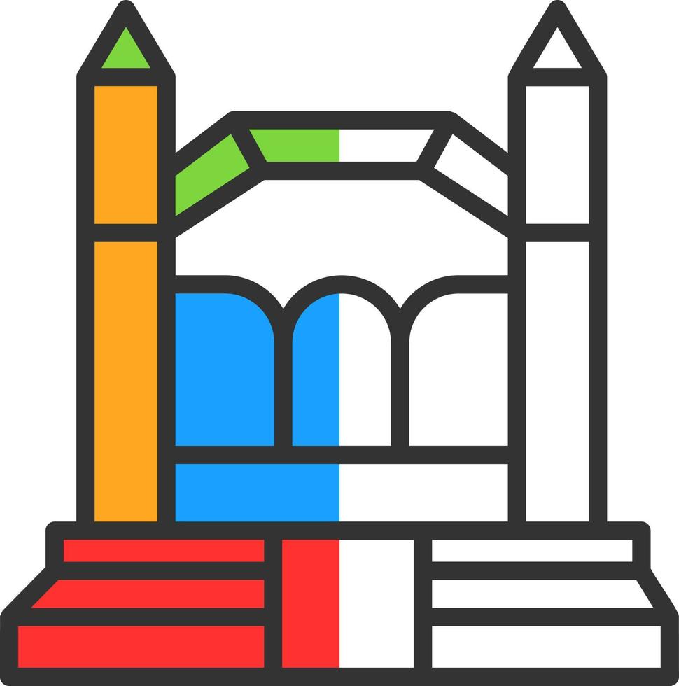 Bouncy Castle Vector Icon Design