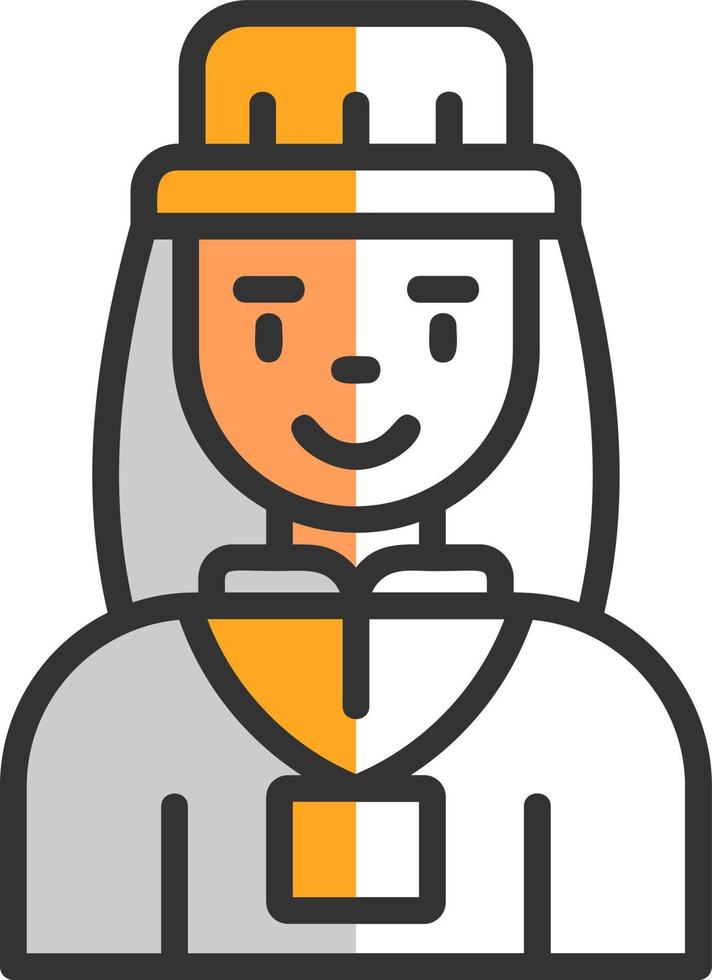 Tour Guide Woman Vector Icon Design