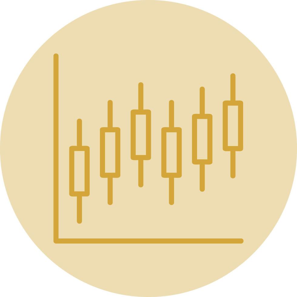 Candlestick Chart Vector Icon Design