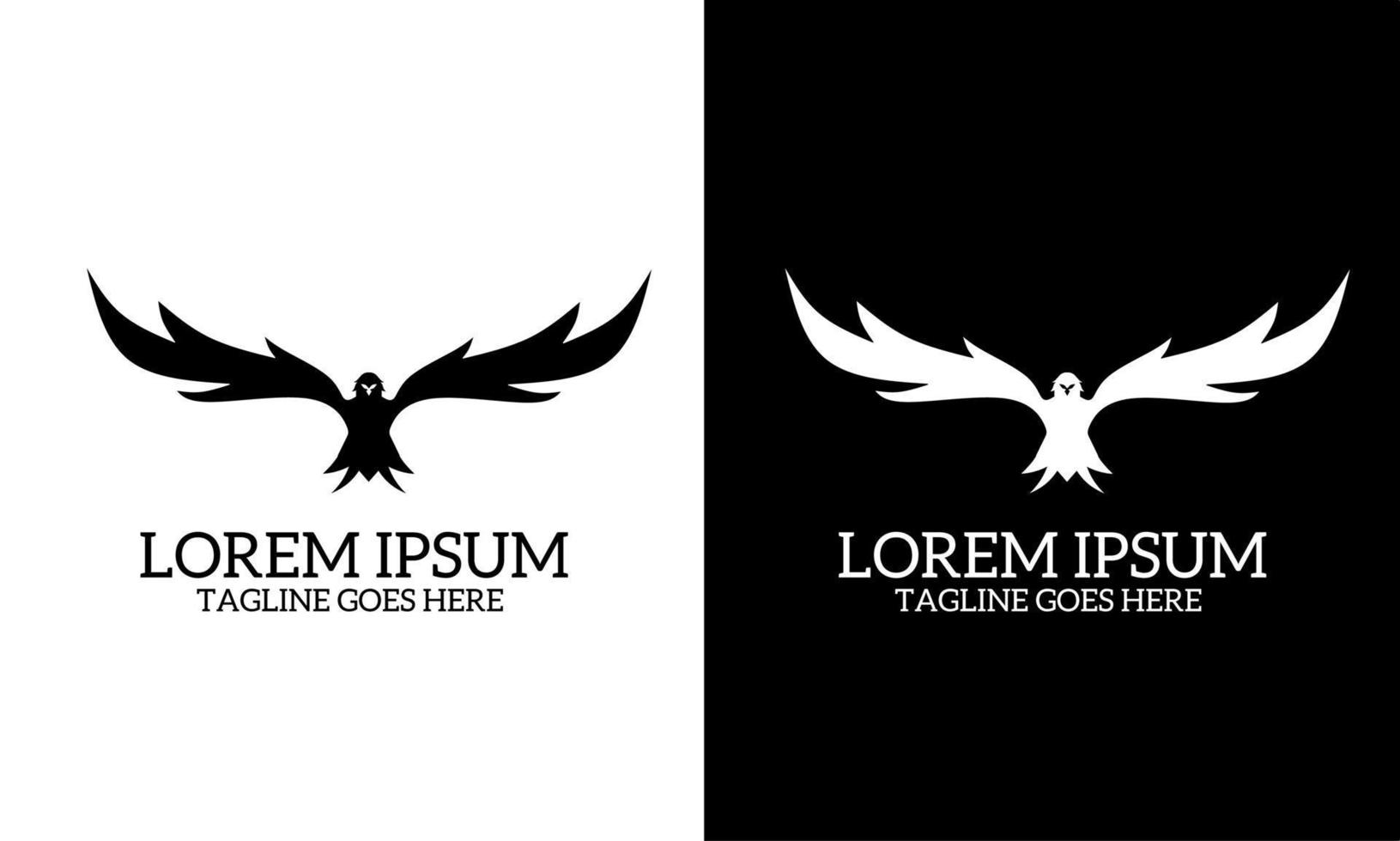 eagle logo template flapping its wings vector