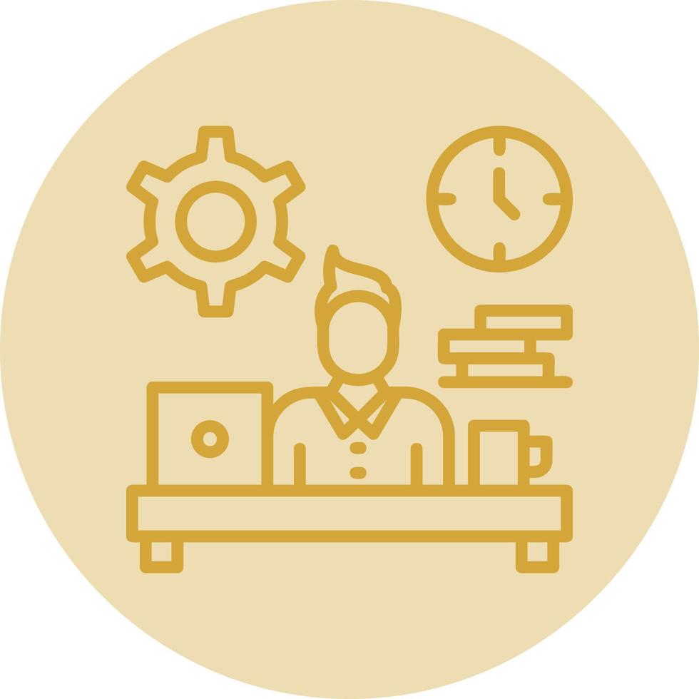 Workaholic Vector Icon Design