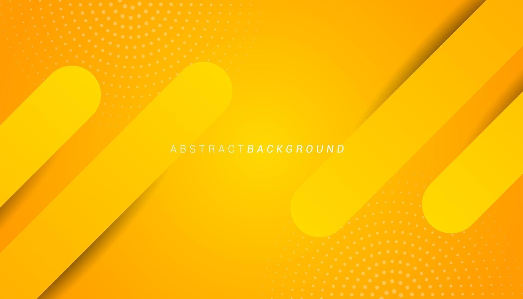 Orange and yellow gradient background with dynamic abstract shapes. Vector illustration