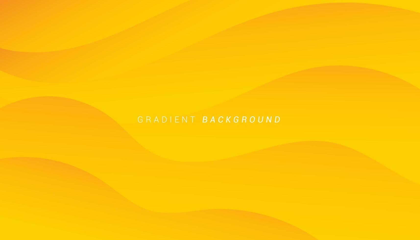 Abstract wavy gradient yellow background. Vector illustration