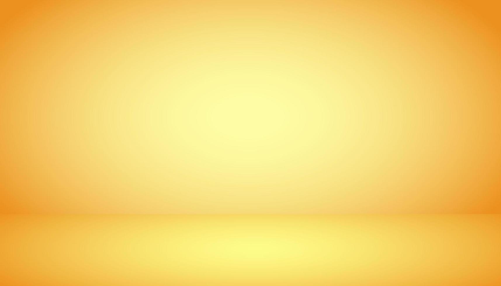 Abstract background. The studio space is empty. With a smooth and soft yellow color vector