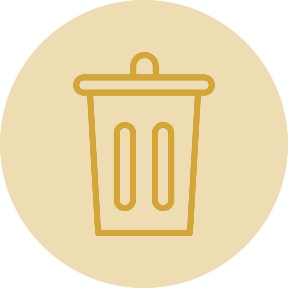 Trash Bin Vector Icon Design