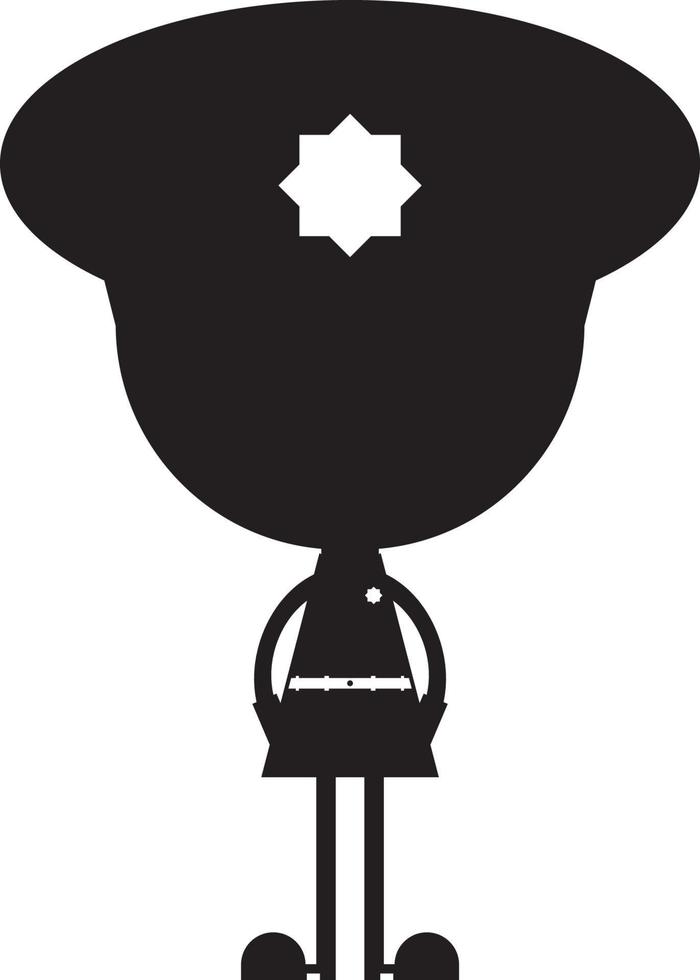 Cartoon British Policeman in Silhouette vector