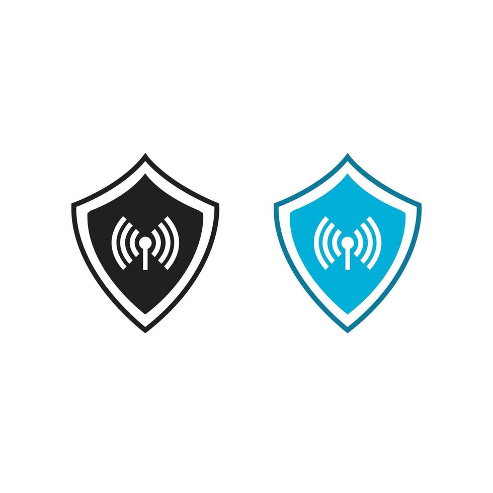 signal guard logo icon illustration colorful and outline vector