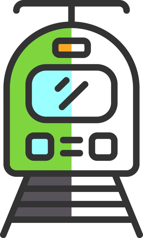 Tram Vector Icon Design