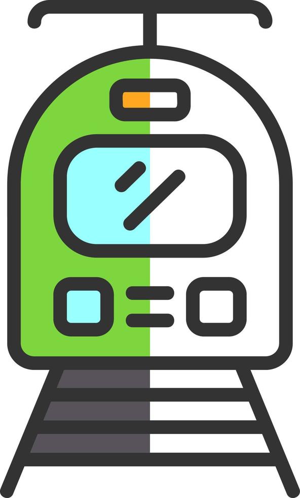 diseño de icono de vector de tranvía