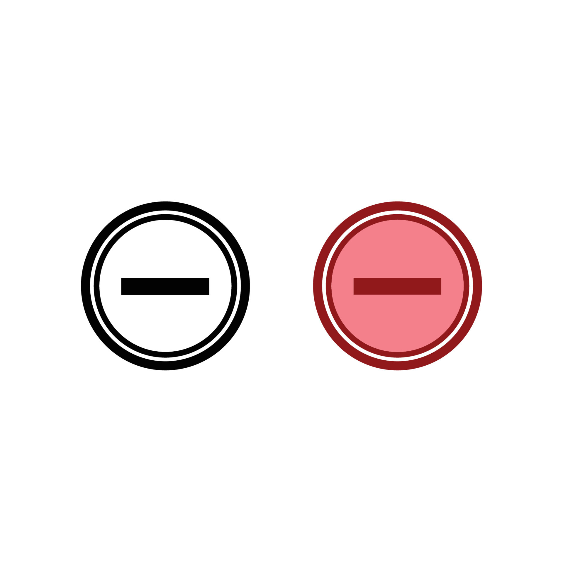 negative sign logo icon illustration colorful and outline 21003419 ...