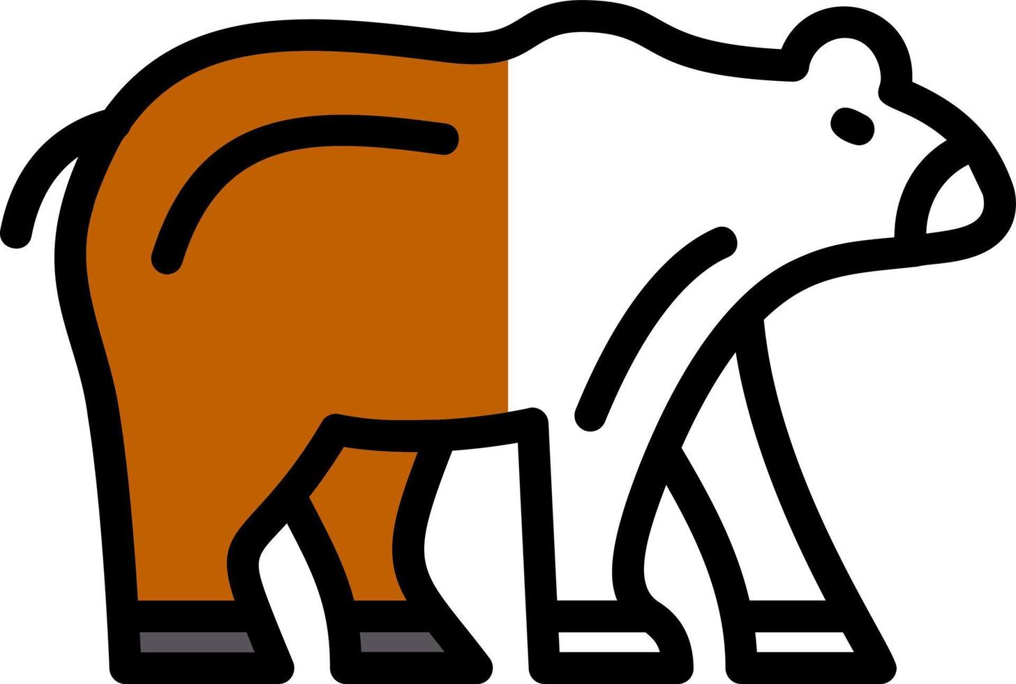 diseño de icono de vector de oso