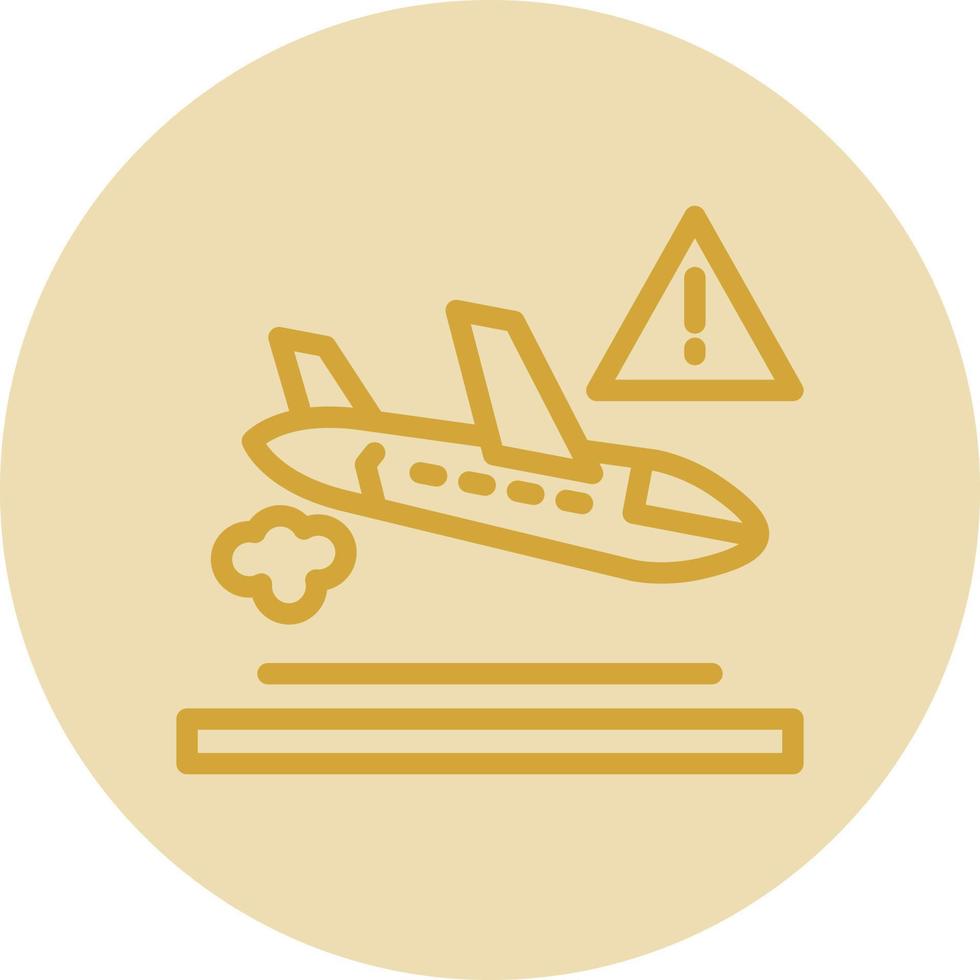 Airplane Accident Vector Icon Design