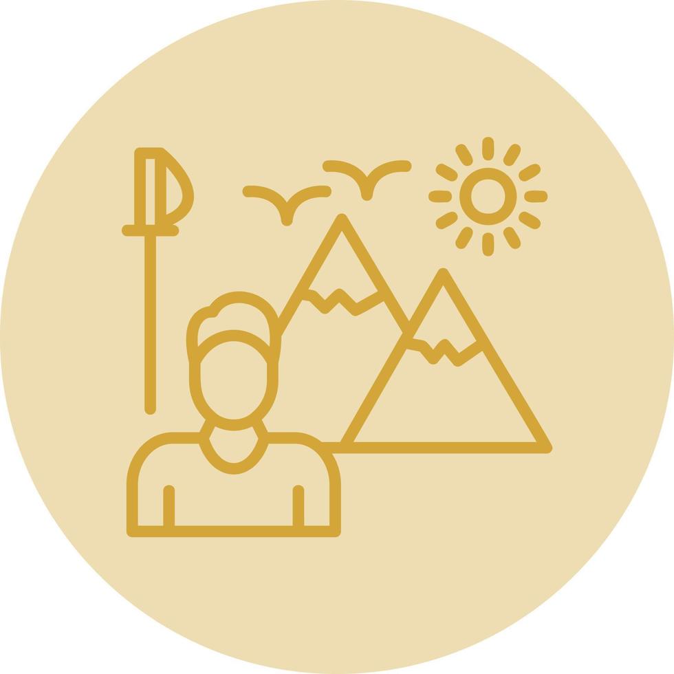 Hiking Vector Icon Design