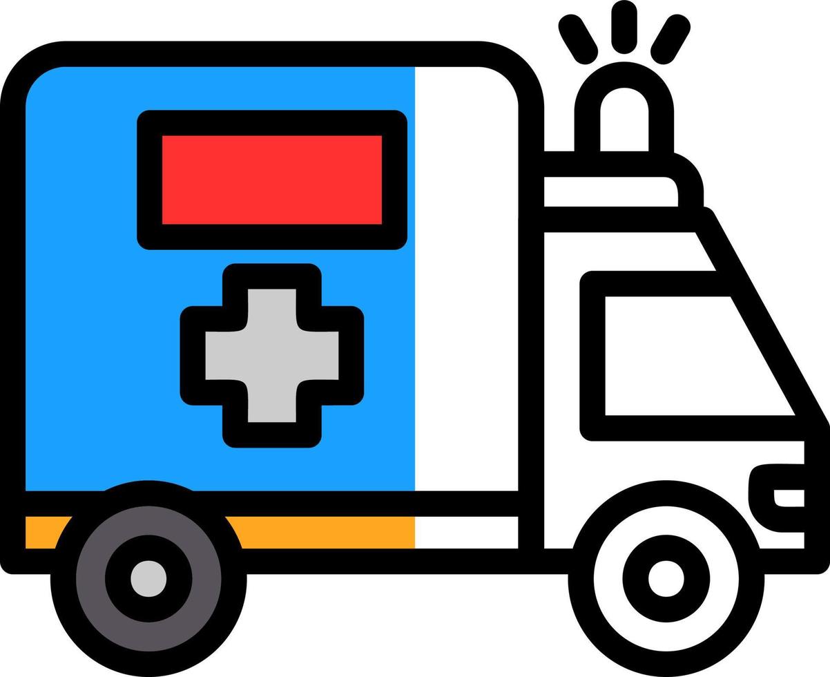 Ambulance Vector Icon Design