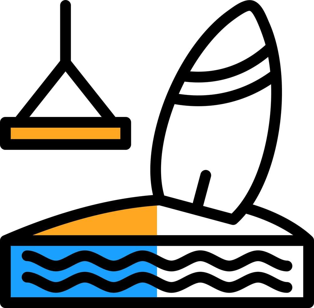 diseño de icono de vector de wakeboard