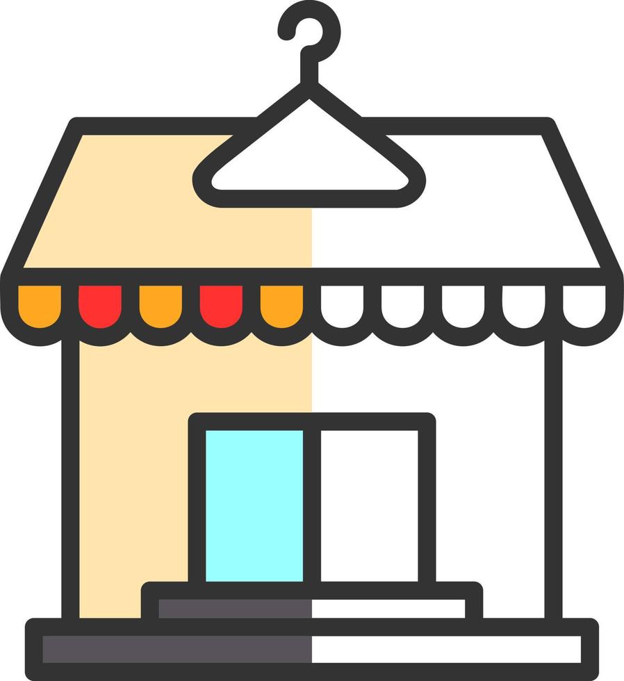 diseño de icono de vector de tienda de segunda mano