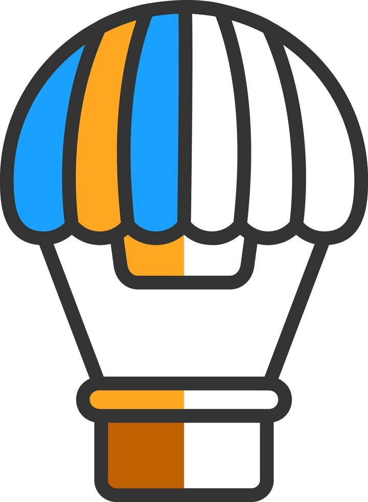 Hot Air Balloon Vector Icon Design