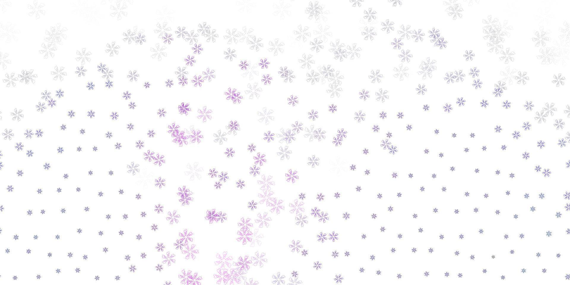 Light purple vector abstract pattern with leaves.