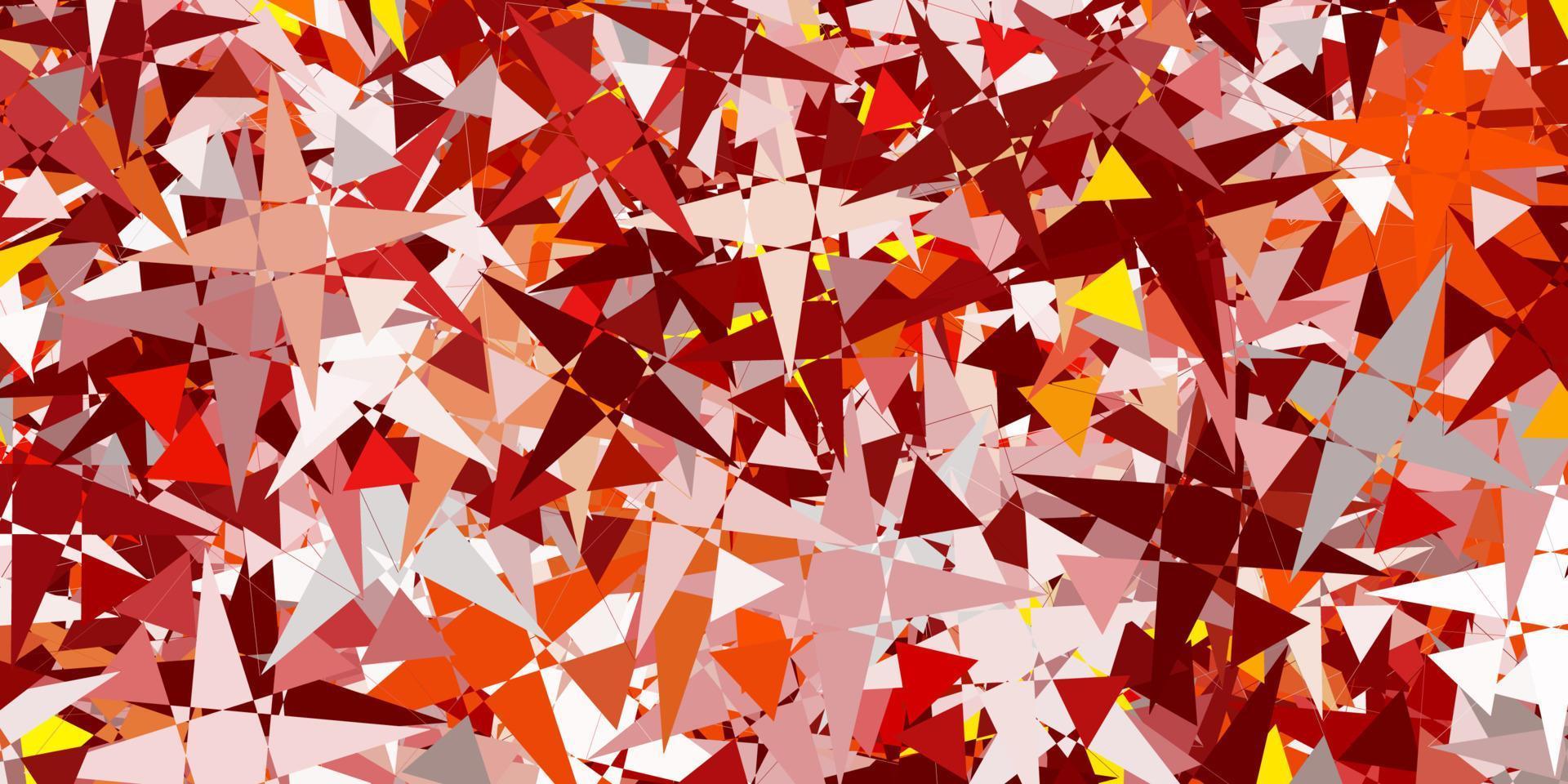 Light Red, Yellow vector pattern with polygonal shapes.