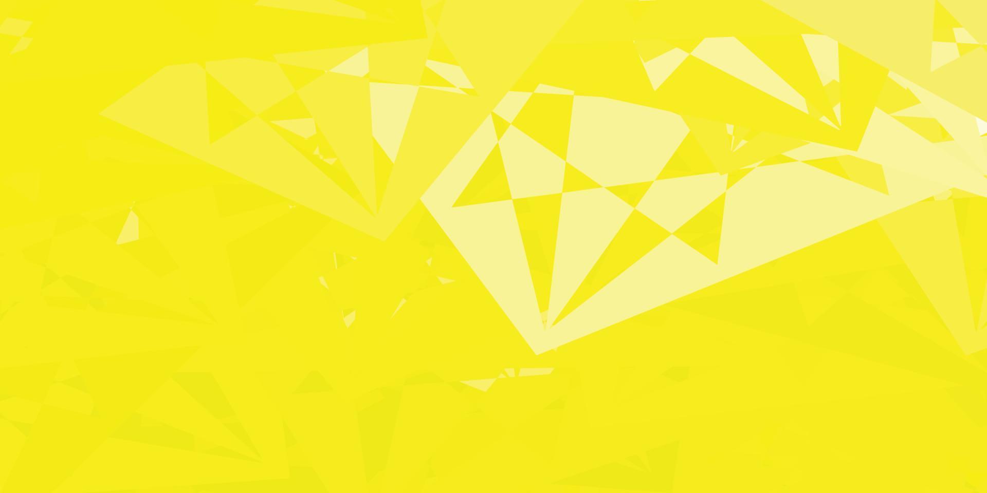 Light Yellow vector template with triangle shapes.